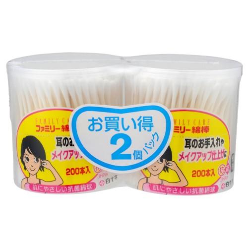 他サイト： 白十字 285200 FC ファミリー綿棒200本 2個パックの商品画像