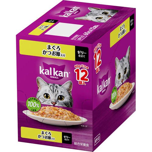 他サイト： カルカン パウチ まぐろ かつお節入り 成猫 キャットフード ウェットフード(60g×12袋入)[キャットフード(ドライフード)の商品画像