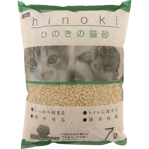 他サイト： ペットプロ ひのきの猫砂(7L)[猫砂・猫トイレ用品]の商品画像