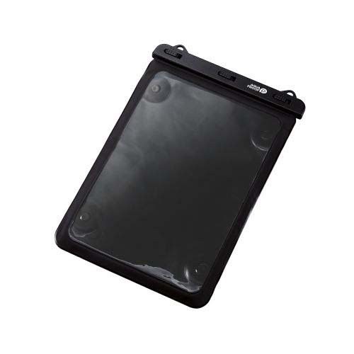 他サイト： エレコム タブレットケース 防水ケース 汎用 IPX8 吸盤付き 8.9〜13インチ ブラック(1個)[情報家電 その他]の商品画像