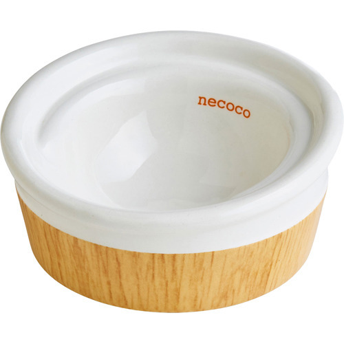 他サイト： ペティオ 猫用食器 necoco 食べやすい 木目調 陶器食器 ドライフード向き(1個)[ペットの雑貨・ケアグッズ]の商品画像