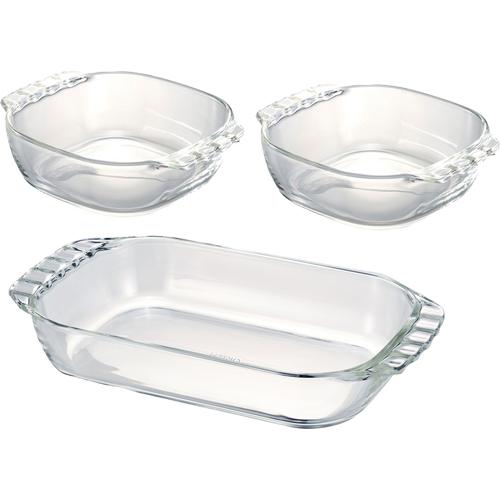 他サイト： ハリオ 耐熱ガラス製トースター皿 HTZ-2808(3個セット)[調理器具 その他]の商品画像