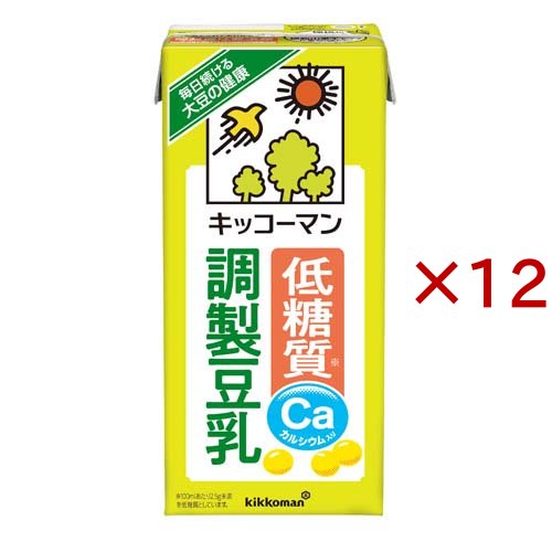 他サイト： キッコーマン 低糖質 調製豆乳L(6本入×2セット(1本1L))[豆乳]の商品画像