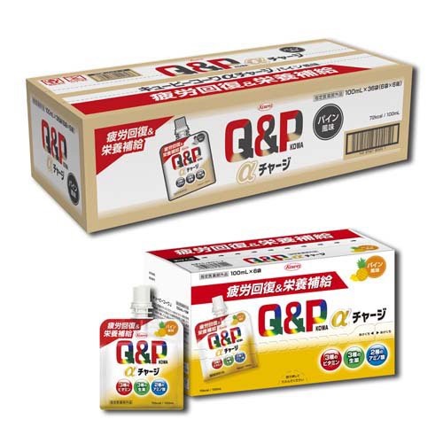 他サイト： キューピーコーワαチャージ パイン風味(100ml*36袋)[滋養強壮・栄養補給]の商品画像