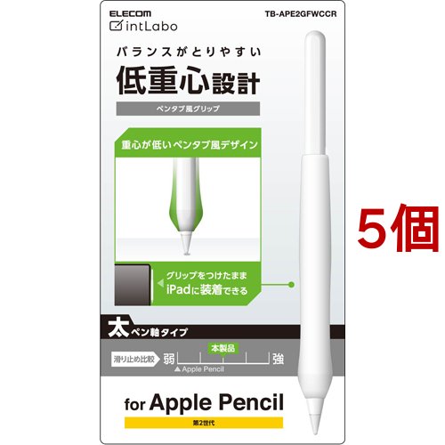 他サイト： Apple Pencil 第2世代用 ケース カバー ペンタブ風 シリコン クリア TB-APE2GFWCCR(5個セット)[情の商品画像