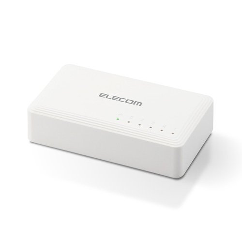 他サイト： エレコム スイッチングハブ 5ポート Giga対応 プラスチック筐体 ホワイト(1個)[情報家電 その他]の商品画像