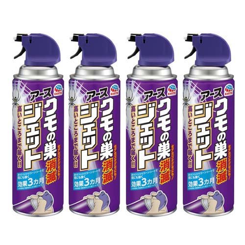 他サイト： クモの巣 消滅ジェット 蜘蛛駆除 殺虫剤 スプレー(450ml*4本入)[殺虫剤 その他]の商品画像