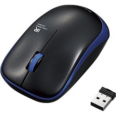 他サイト： エレコム ワイヤレスマウス USB 3ボタン IR LED 静音 省電力 M-IR07DRSBU(1個入)[情報家電 その他]の商品画像