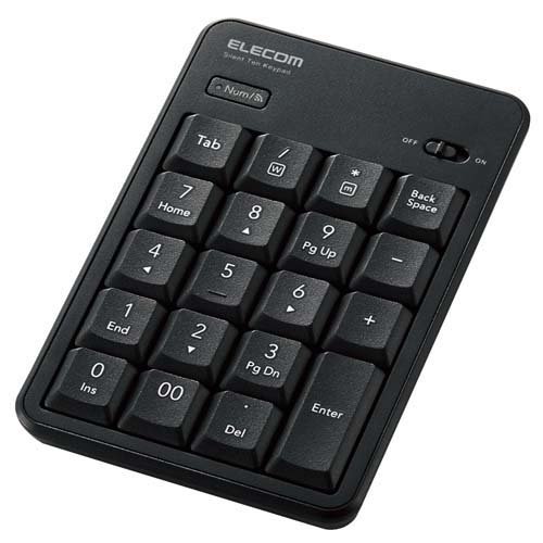 他サイト： エレコム テンキー ワイヤレス 無線 Bluetooth 抗菌 静音 ブラック TK-TBM023SKBK(1個)[情報家電 その商品画像