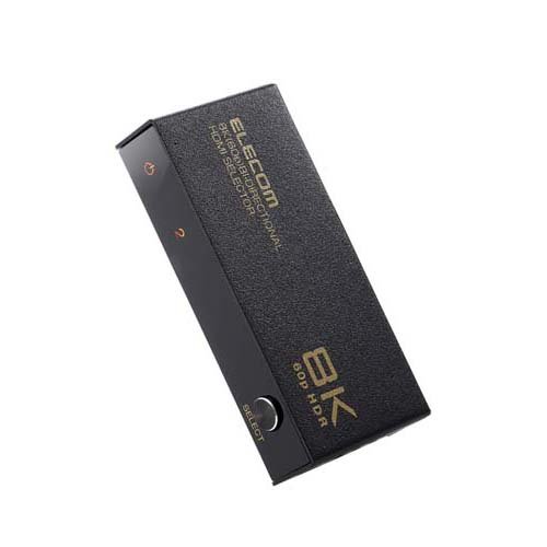 他サイト： エレコム HDMI 切替器 2入力1出力/1入力2出力 双方向切替可 手動 ブラック(1個)[情報家電 その他]の商品画像