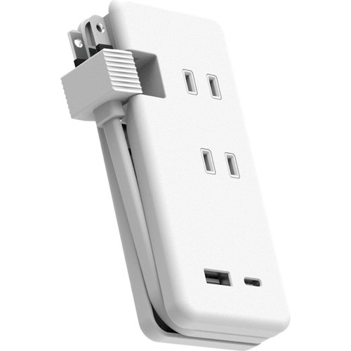 他サイト： エレコム 電源タップ USB充電器 Type-C*1ポート USBA*1ポート ホワイト ECT-1802WH(1個)[OA商品の商品画像