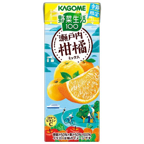 他サイト： 【企画品】野菜生活100 瀬戸内柑橘ミックス(195ml×24本入)[フルーツジュース]の商品画像