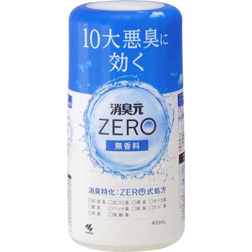 他サイト： 消臭元ZERO(ゼロ) 本体 無香料 消臭剤(400ml)[消臭・除菌スプレー]の商品画像