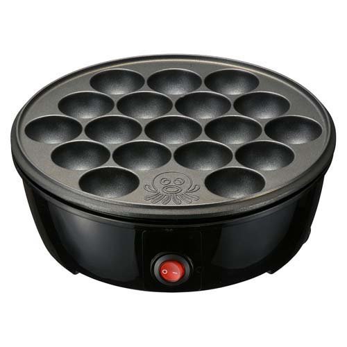 他サイト： たこやき器 フッ素樹脂加工プレート 18個焼き ブラック COK-E-T65-AH-K(1台)[キッチン家電・調理家電]の商品画像