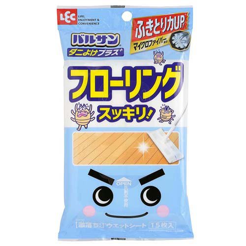 他サイト： 激落ちくん シート床用 ダニよけプラス フローリング ウェットシート バルサン(15枚)[フローリング用クリーナー]の商品画像