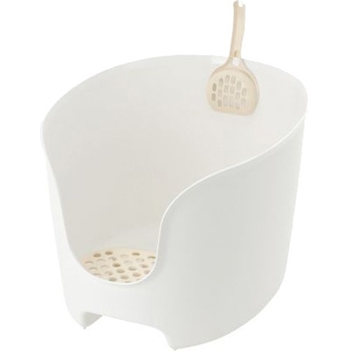 他サイト： リッチェル ラプレ 壁高ネコトイレ ホワイト(1個)[猫砂・猫トイレ用品]の商品画像