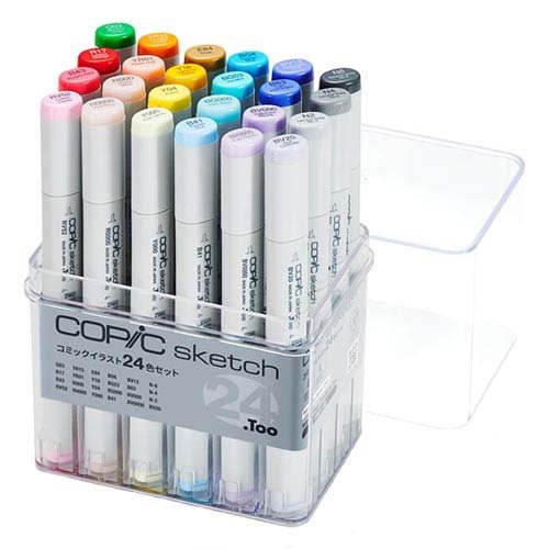 他サイト： Too コピックスケッチ コミックイラスト24色セット 12502085(1セット)[筆記具]の商品画像