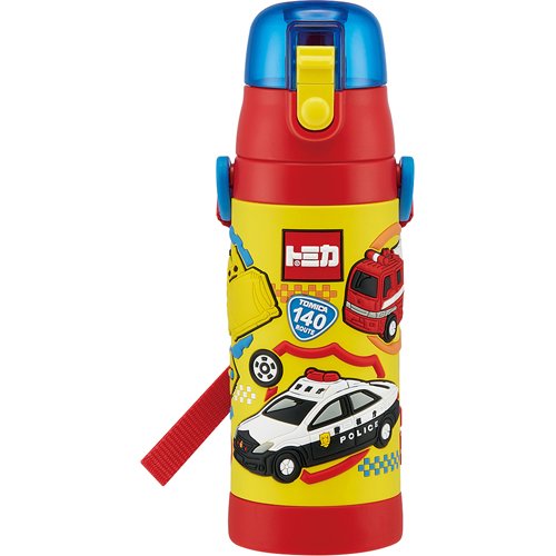 他サイト： 保冷 3Dキャララベル 直飲み ステンレス 水筒 480ml トミカ(1個)[水筒]の商品画像
