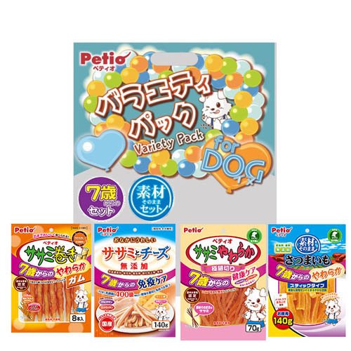 他サイト： ペティオ 7歳からのお楽しみセット 犬用(1セット)[犬のおやつ・サプリメント]の商品画像