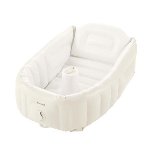 他サイト： リッチェル ふかふかベビーバスプラス 抗菌 ベージュ(1個)[ベビーバス]の商品画像