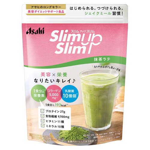 他サイト： スリムアップスリム 酵素+スーパーフードシェイク 抹茶ラテ(315g)[ダイエットシェイク]の商品画像
