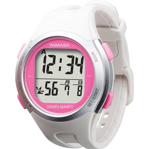 他サイト： ウォッチ万歩計 DEMPA MANPOTM-510W/P ホワイト*ピンク(1個)[歩数計]の商品画像