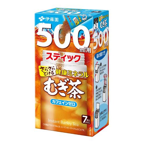 他サイト： 伊藤園 健康ミネラルむぎ茶 さらさら スティック 500ml用 粉末(3.5g×7本入)[麦茶]の商品画像