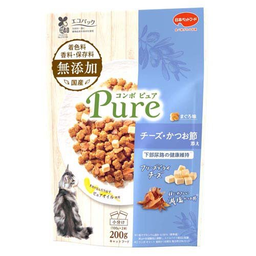 他サイト： コンボ ピュア キャット まぐろ味 チーズ・かつお節添え(200g)[キャットフード(ドライフード)]の商品画像
