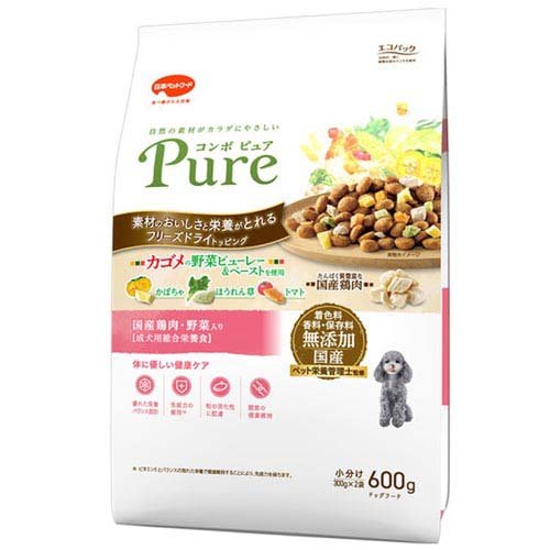 他サイト： コンボ ピュア ドッグ 国産鶏肉・野菜入り(600g)[ドッグフード(ドライフード)]の商品画像