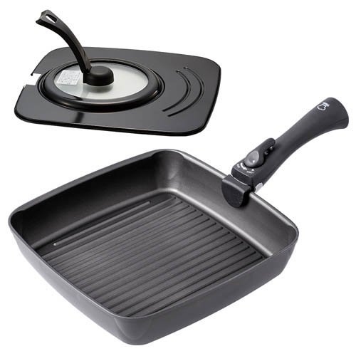 他サイト： アイメディア チタンシェフ スクエアフライパン 専用蓋付き(1セット)[フライパン]の商品画像