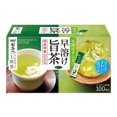 他サイト： AGF 新茶人 早溶け旨茶 宇治抹茶入り上煎茶 スティック(0.8g*100本入)[緑茶]の商品画像