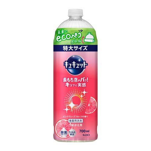 他サイト： キュキュット 食器用洗剤 ピンクグレープフルーツの香り つめかえ用 大サイズ(700ml)[食器用洗剤(つめかえ用)]の商品画像