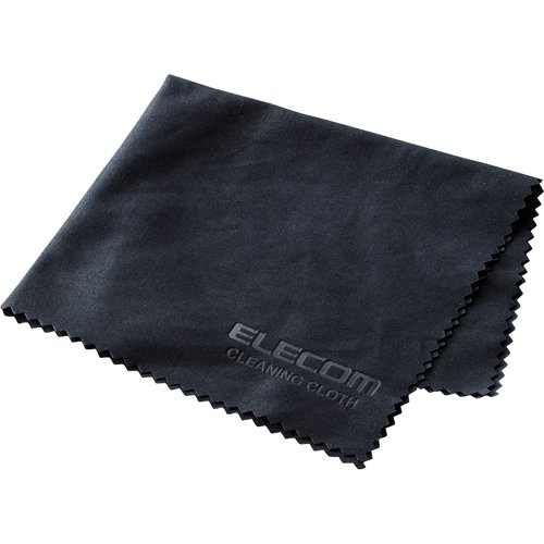 他サイト： エレコム クリーニングクロス マイクロファイバー 汚れが見える ブラック KCT-009BKDE(1枚)[情報家電 その他]の商品画像