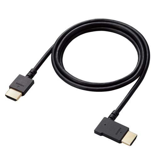 他サイト： エレコム HDMIケーブル HIGH SPEED with Ethernet L字 左向き 1m 4K 30Hz ブラック(1本の商品画像