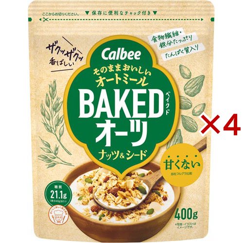 他サイト： ベイクドオーツ ナッツ&シード(400g×4セット)[シリアル]の商品画像