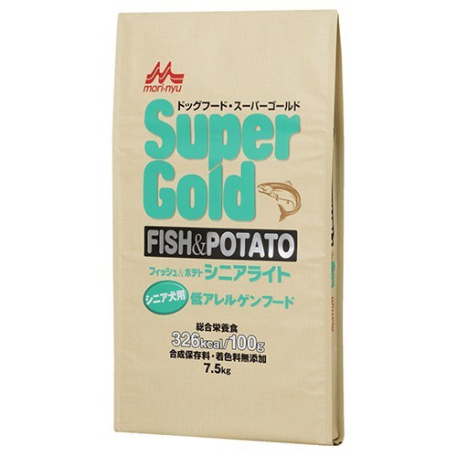 他サイト： スーパーゴールド フィッシュ&ポテト シニアライト シニア犬用(7.5kg)[ドッグフード(ドライフード)]の商品画像