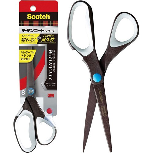 他サイト： スコッチ チタンコートシザーズ ベタつき防止加工 1468(1本入)[事務用品]の商品画像