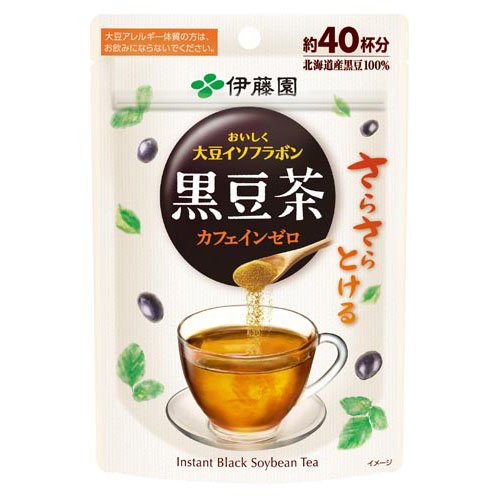 他サイト： 伊藤園 さらさらとける おいしく大豆イソフラボン 黒豆茶 粉末 カフェインゼロ(32g)[黒豆茶]の商品画像