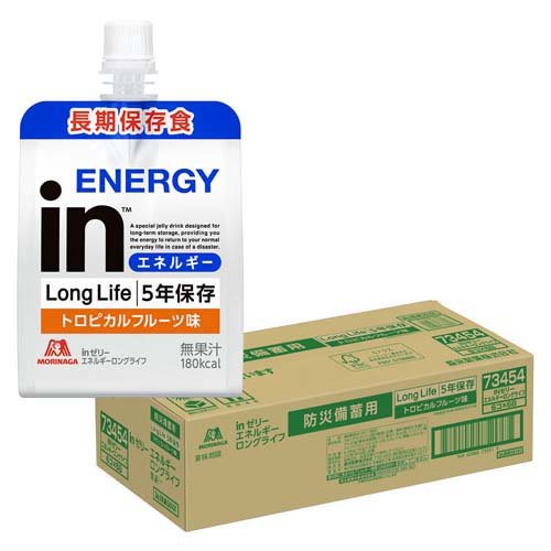他サイト： 森永製菓 inゼリー エネルギーロングライフ トロピカルフルーツ味(180g×36個入)[ダイエットゼリー]の商品画像
