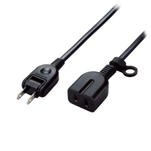 他サイト： エレコム 電源タップ 延長コード 2m 2P 1個口 ブラック(1台)[情報家電 その他]の商品画像