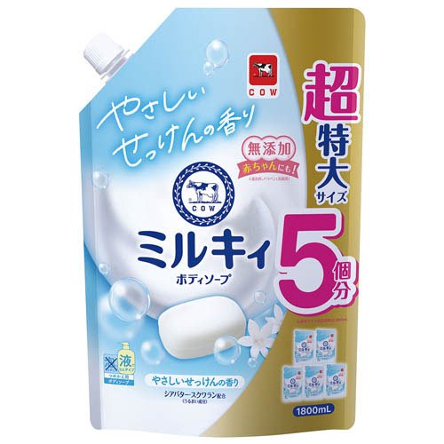 他サイト： ミルキィボディソープ やさしいせっけんの香り 詰替 大容量(1800ml)[ボディソープ]の商品画像