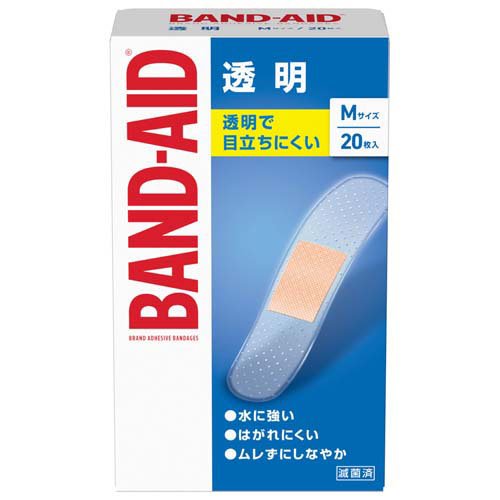 他サイト： バンドエイド 透明 Mサイズ(20枚入)[衛生用品 その他]の商品画像