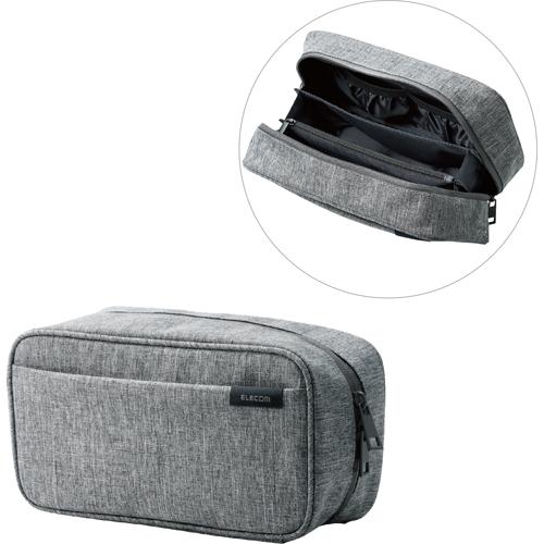 他サイト： エレコム オーガナイズポーチ ストレージタイプ グレー BMA-GP14GY(1個)[情報家電 その他]の商品画像