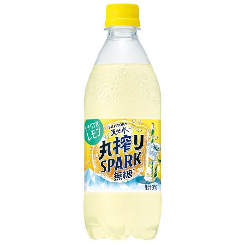 他サイト： サントリー天然水 丸搾りSPARK無糖 レモン(500ml×24本)[炭酸飲料]の商品画像