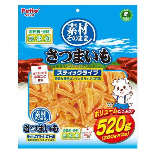 他サイト： 素材そのまま さつまいも スティックタイプ 犬用(520g)[犬のおやつ・サプリメント]の商品画像