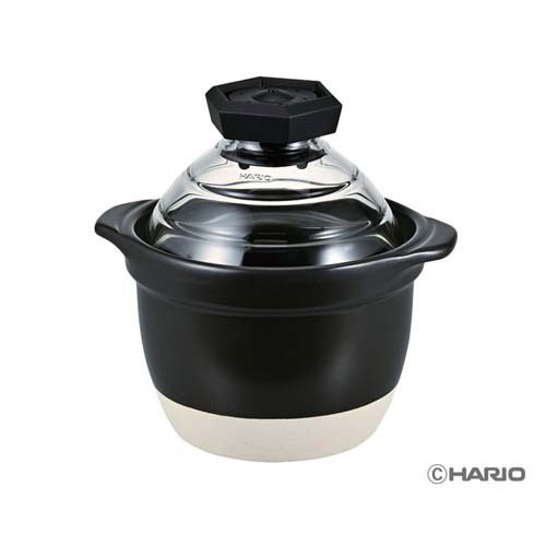 他サイト： フタがガラスのご飯釜 1〜2合 GNR-150-B-W(1個)[鍋]の商品画像