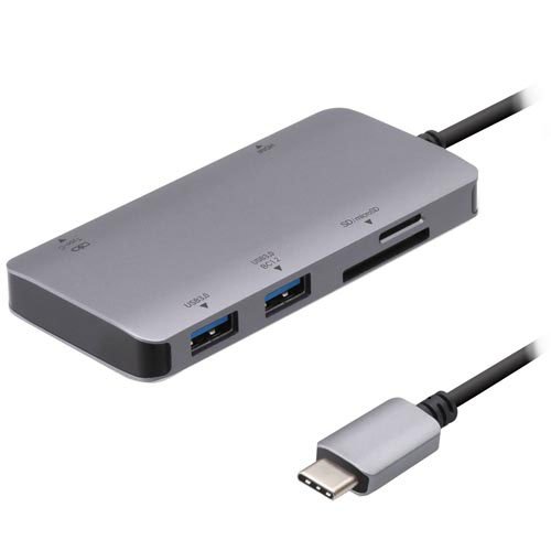 他サイト： エレコム ドッキングステーション 6in1 100W USB-Type-C(1個)[情報家電 その他]の商品画像