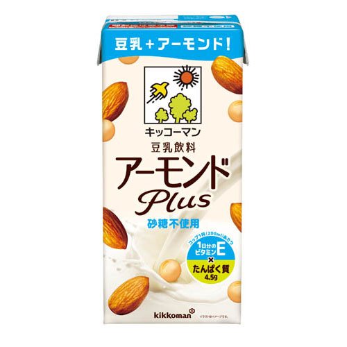 他サイト： キッコーマン 豆乳飲料 アーモンドPlus 砂糖不使用(1L*6本入)[豆乳]の商品画像