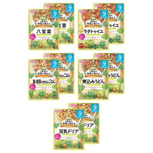 他サイト： 和光堂 1食分の野菜が取れるグーグーキッチン 9か月〜 おすすめセット(100g*10袋入)[レトルト]の商品画像