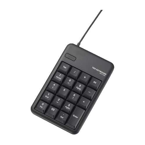 他サイト： エレコム テンキー 有線 Mサイズ [Tab]キー・[00]キー メンブレン TK-TCM011BK(1個入)[その他]の商品画像